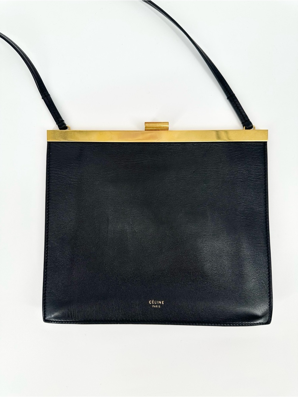 CELINE Smooth Calfskin Mini Clasp Bag Black